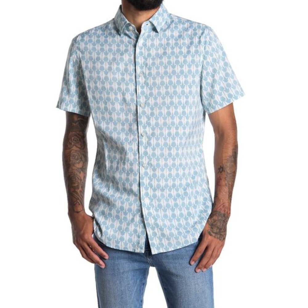♡ English Laundry Save the Ocean Floral Short Sleeve Shirt